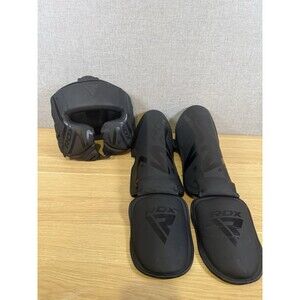 RDX Sports T15 Noir MMA Boxing Sparring Set - Head Guard & Shin Guards